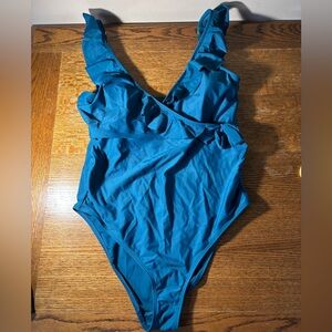 Quince Blue One-Piece Swimsuit L